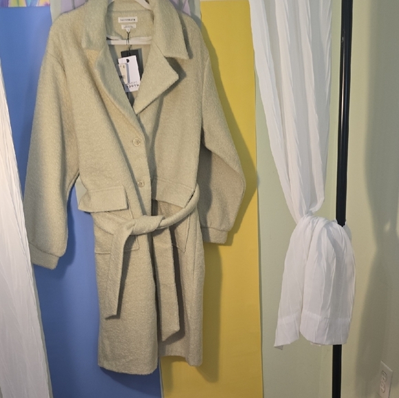 NATIVE YOUTH Jackets & Blazers - Native Youth Free People Light mint green Trench Coat